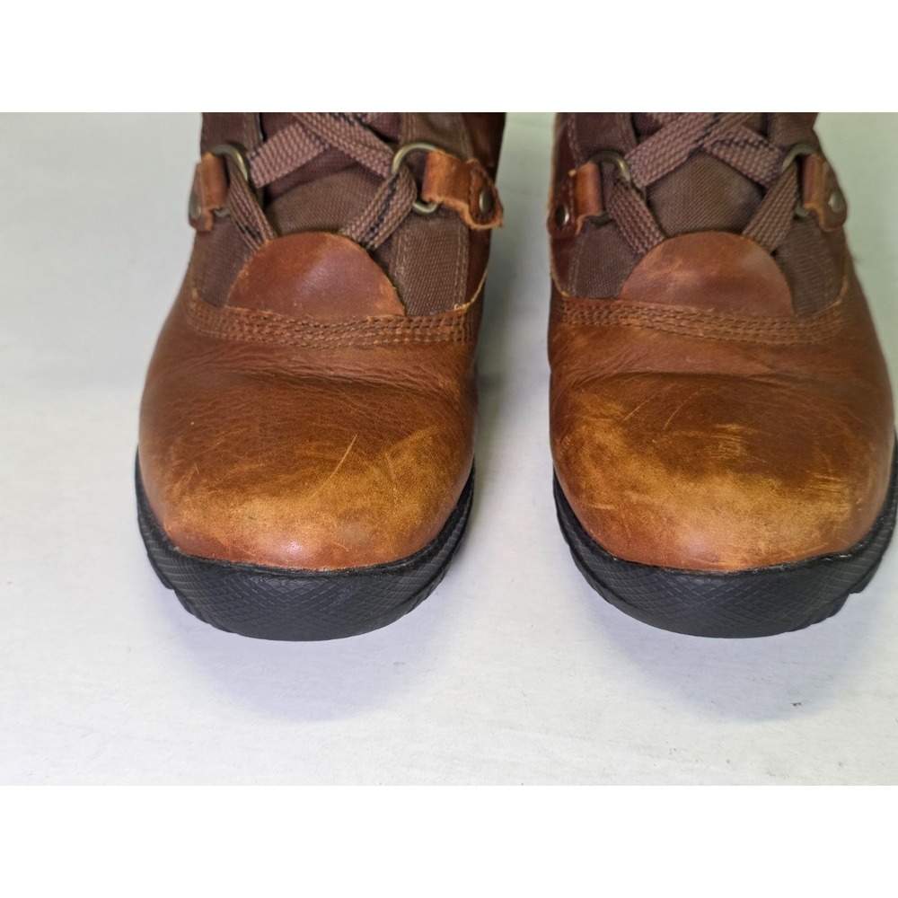 Timberland Mount Hope Women's Winter Boots Size 7.5 Brown Tan Leather Lace Shoes - Picture 8 of 11